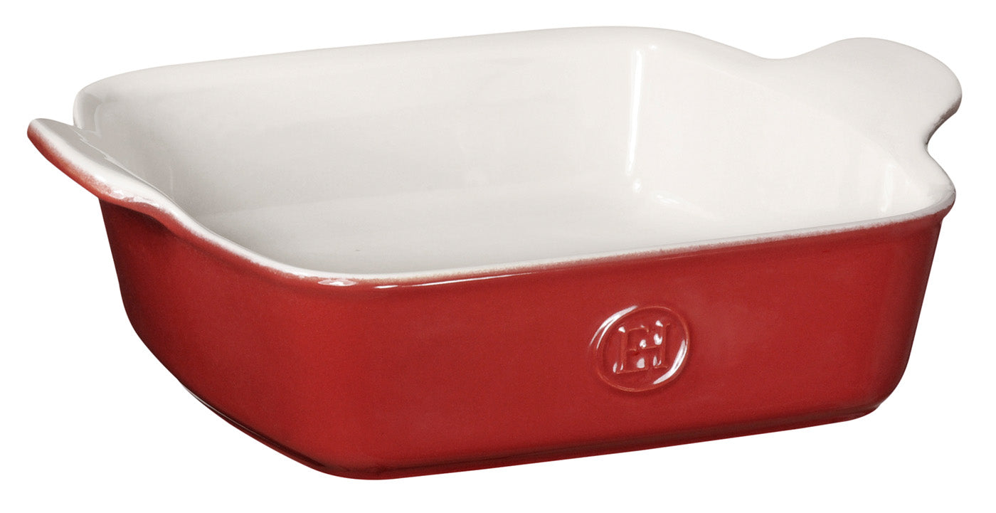 Emile Henry HR Modern Classics Square Baking Dish, 9" x 9", Rouge