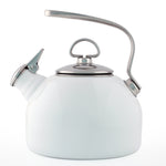 Chantal Classic Enamel-on-Steel Teakettle, 1.8 quart, White