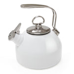 Chantal Classic Enamel-on-Steel Teakettle, 1.8 quart, White