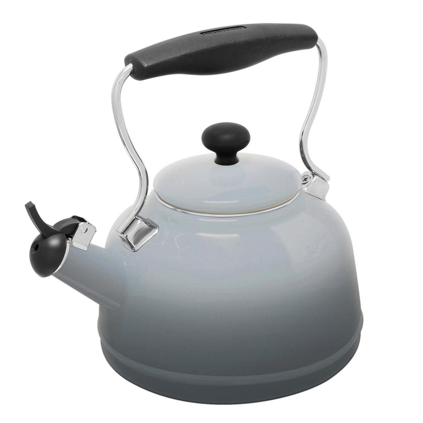 Chantal Vintage 1.7-Quart Enamel-on-Steel Teakettle, Fade Gray