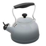 Chantal Vintage 1.7-Quart Enamel-on-Steel Teakettle, Fade Gray