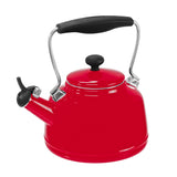 Chantal Vintage 1.7-Quart Enamel-on-Steel Teakettle, Red