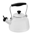 Chantal Vintage 1.7-Quart Enamel-on-Steel Teakettle, White