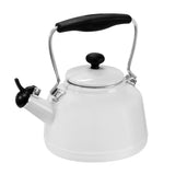 Chantal Vintage 1.7-Quart Enamel-on-Steel Teakettle, White