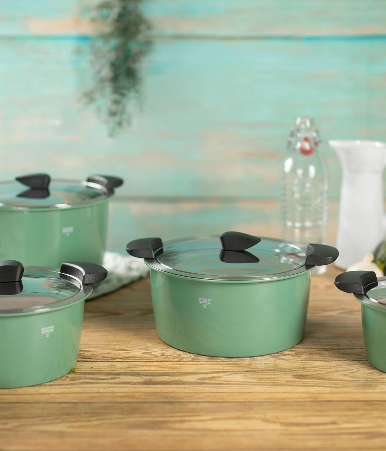 Kuhn Rikon Hotpan Stainless Steel Cooking Pot with Insulated Bowl, 5.3-Quart, Ocean