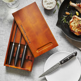 Zwilling J.A. Henckels Bob Kramer Stainless Damascus Collection 4-pc Steak Knife Set