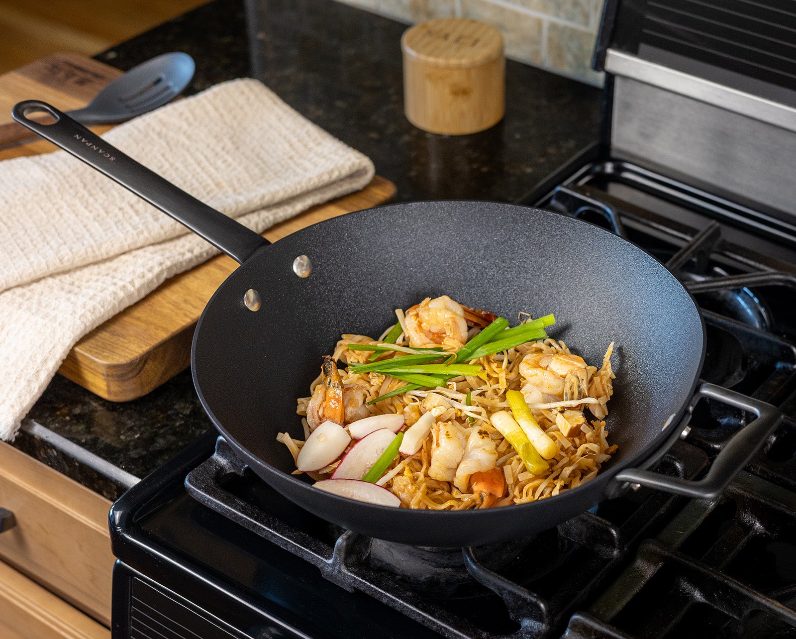Scanpan Black Edition Nonstick Wok, 12-Inch