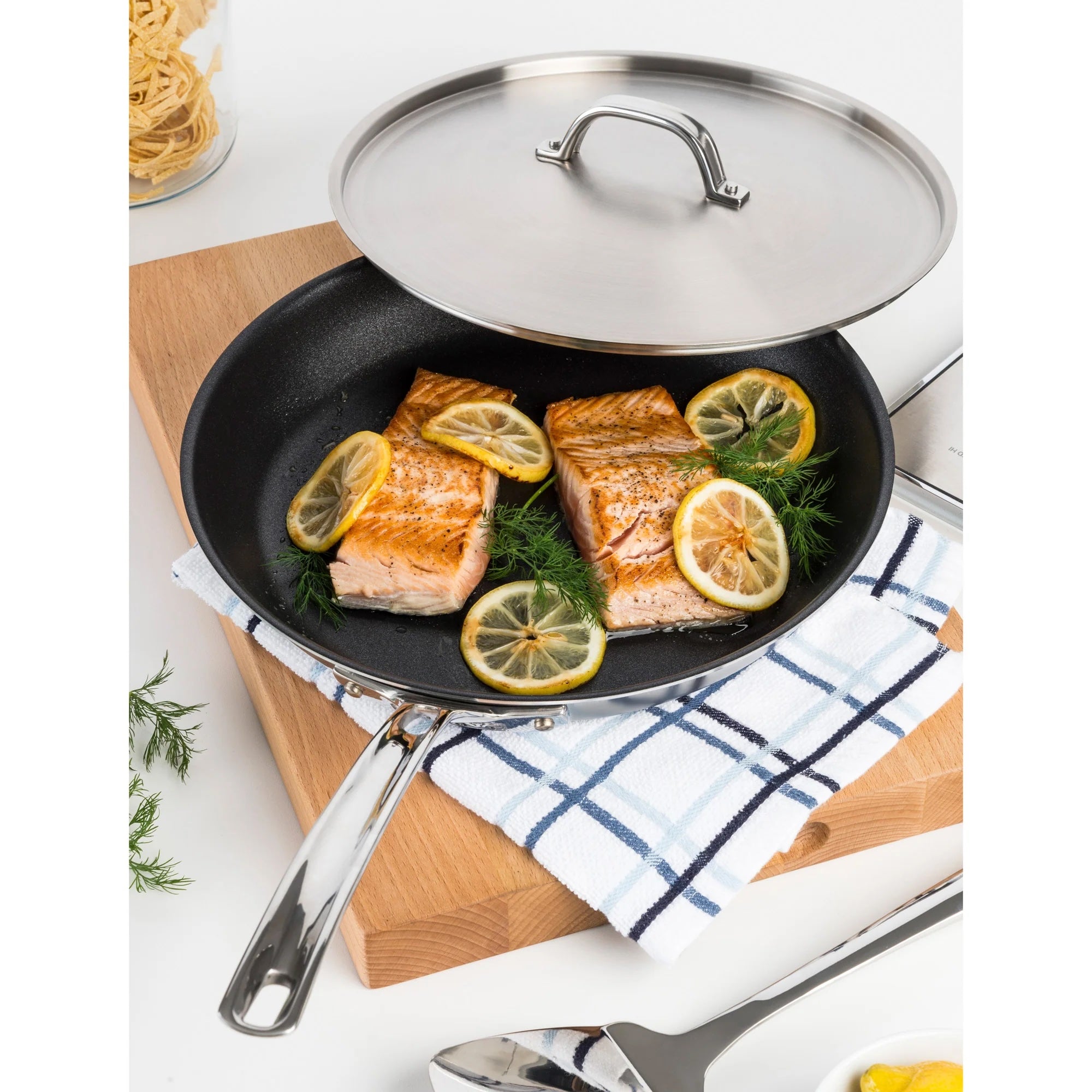 Viking Professional 5-Ply Stainless Steel 12-Inch Eterna Non-Stick Fry Pan w/Lid