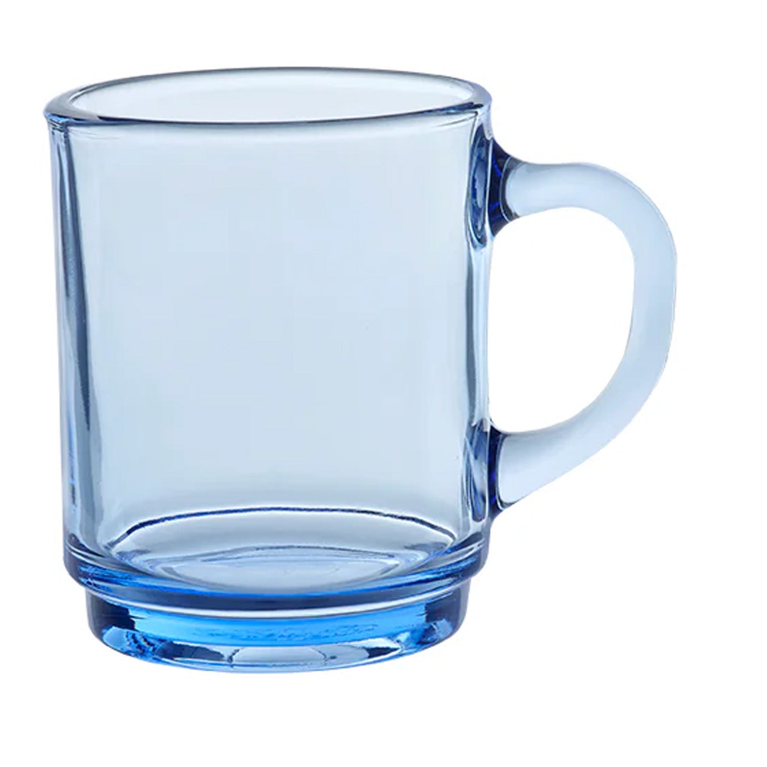 Duralex Versailles 8.75 oz Mugs for Hot or Cold Beverages, Set of 6, Marine