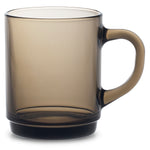 Duralex Versailles 8.75 oz Mugs for Hot or Cold Beverages, Set of 6, Sepia