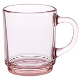 Duralex Versailles 8.75 oz Mugs for Hot or Cold Beverages, Set of 6, Blush