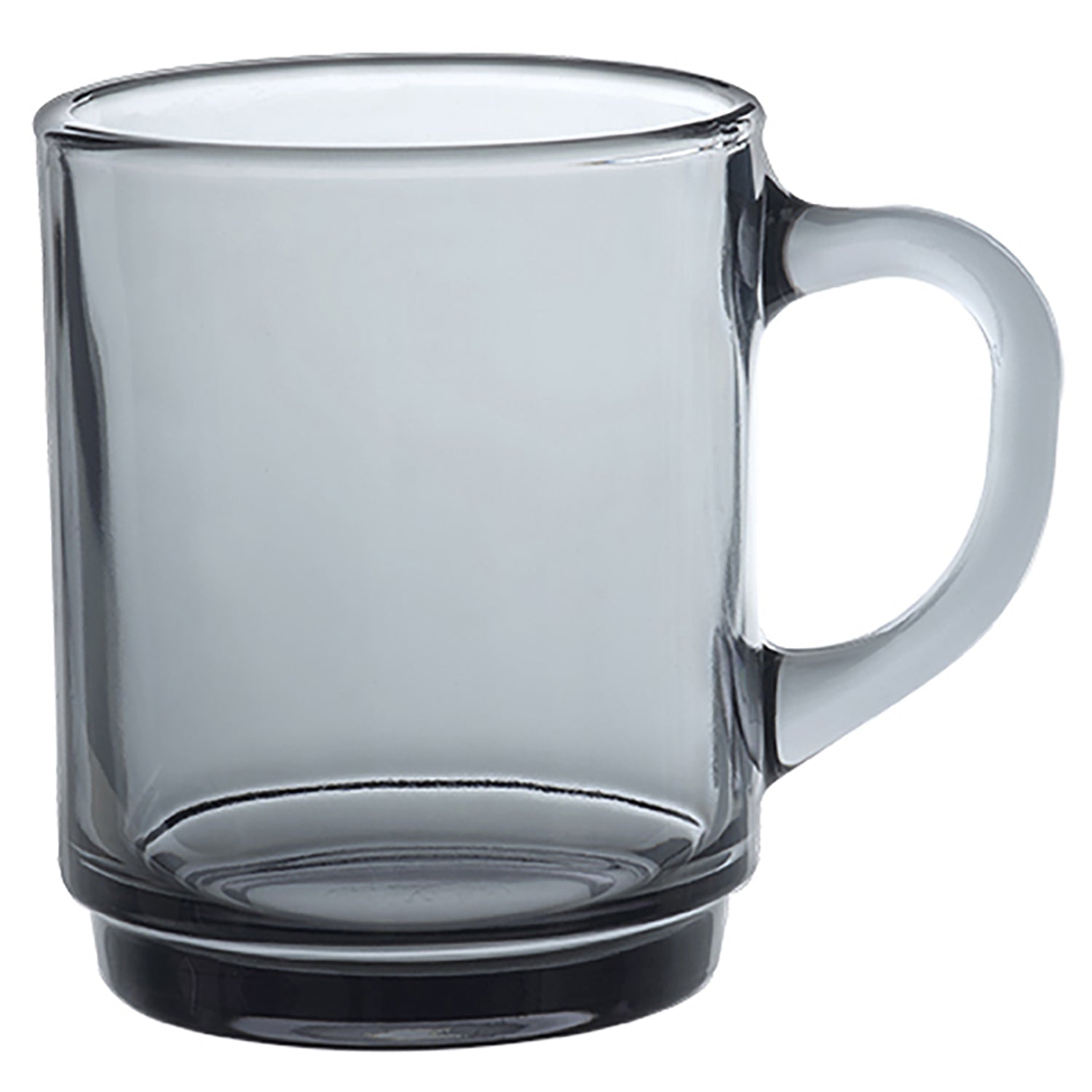 Duralex Versailles 8.75 oz Mugs for Hot or Cold Beverages, Set of 6, Gray