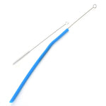 Norpro Silicone Reusable Color Changing Straws with Cleaning Brush, Set of 6