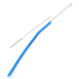 Norpro Silicone Reusable Color Changing Straws with Cleaning Brush, Set of 6