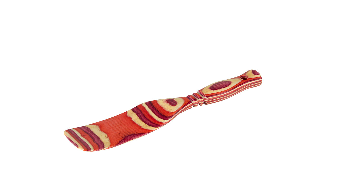 Island Bamboo Pakkawood 9-Inch Spurtle, Red
