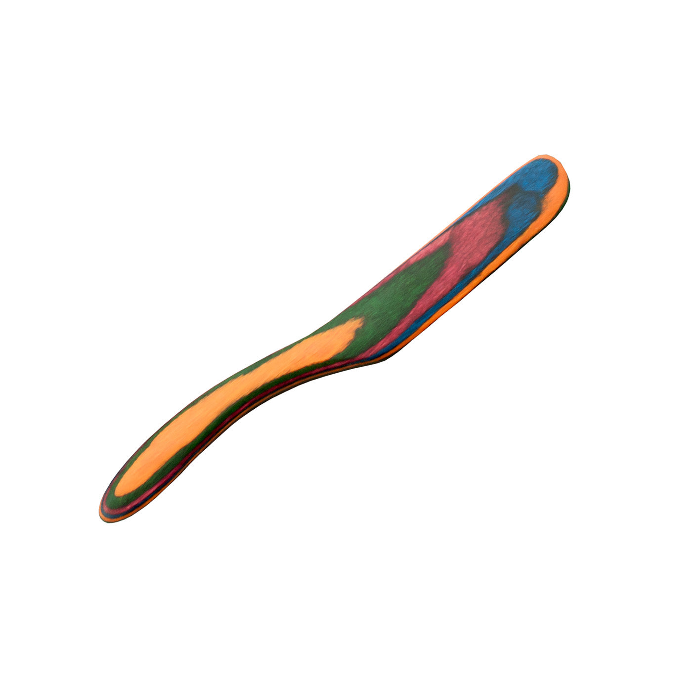 Island Bamboo 8-Inch Pakkawood Spreader, Rainbow
