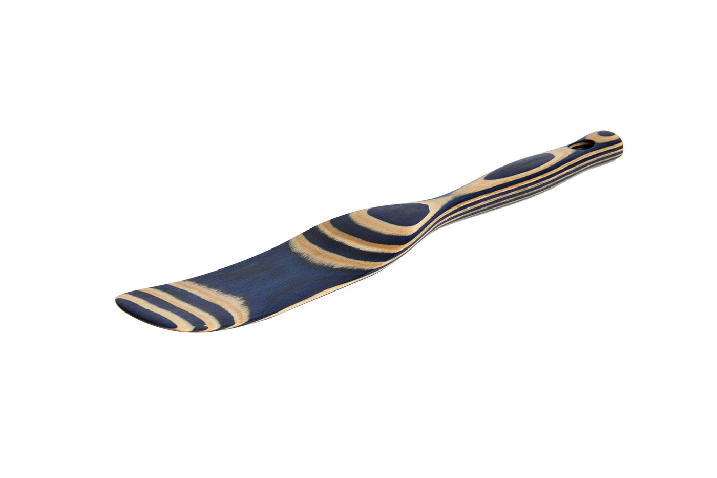 Island Bamboo Pakkawood 11-Inch Spurtle, Blue