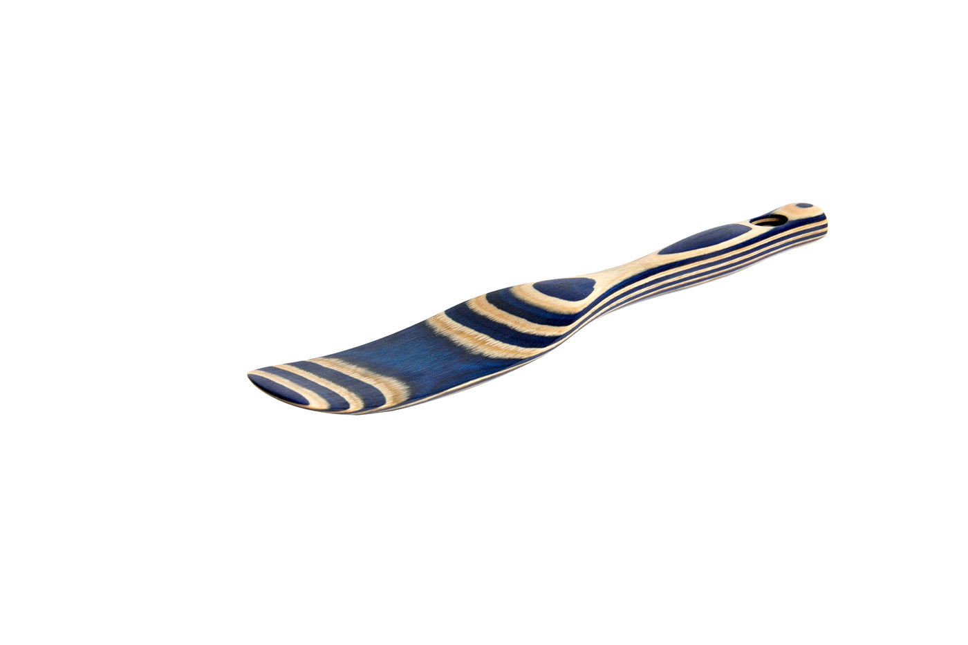 Island Bamboo Pakkawood 9-Inch Spurtle, Blue