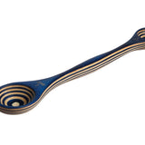Island Bamboo 9-Inch Pakkawood Double Sided Measuring Spoon, Blue