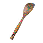 Island Bamboo Pakkawood 12-Inch Corner Spoon, Rainbow