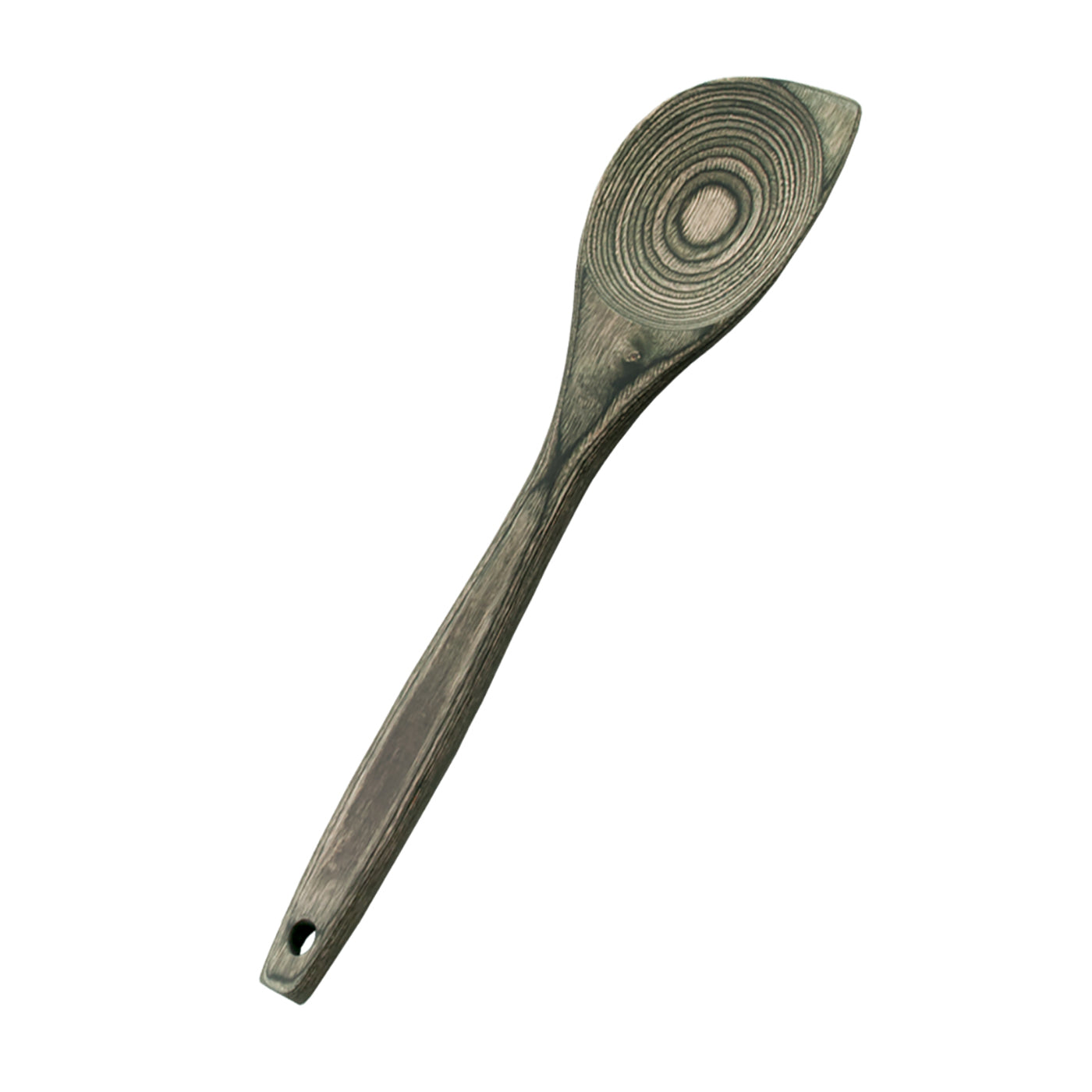 Island Bamboo Pakkawood 12-Inch Corner Spoon, Black