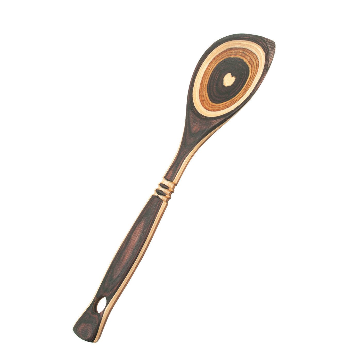 Island Bamboo Pakkawood 12-Inch Corner Spoon, Natural