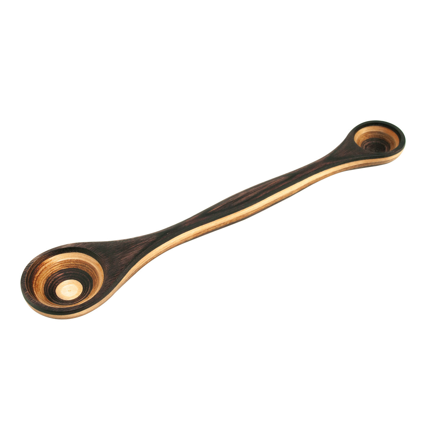 Island Bamboo 9-Inch Pakkawood Double Sided Measuring Spoon, Natural