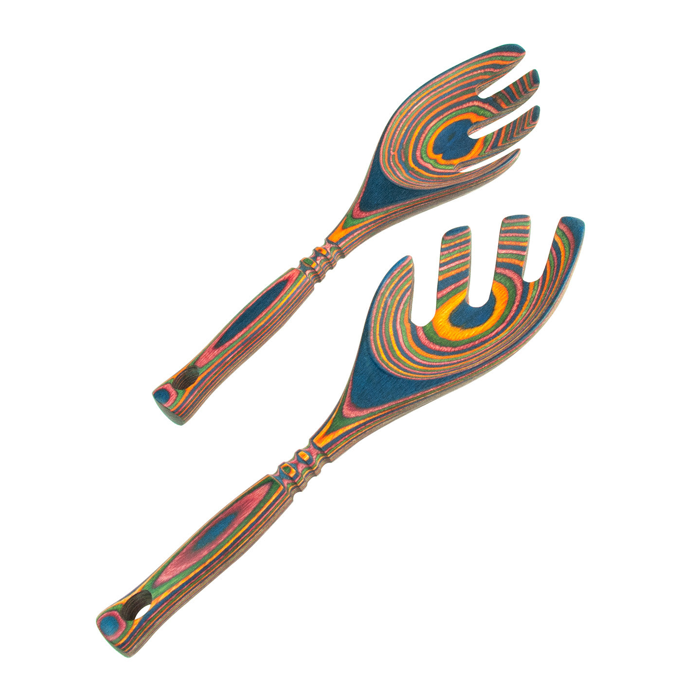 Island Bamboo Pakkawood 9-Inch Salad Leafs