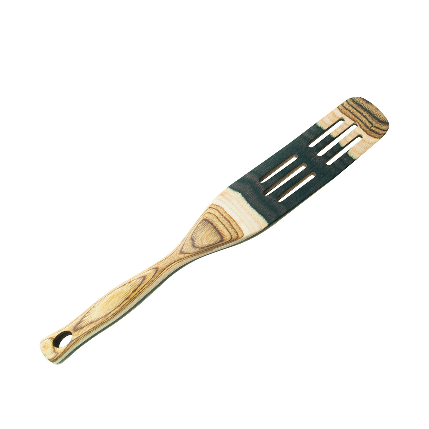 Island Bamboo Pakkawood 13-Inch Slotted Spurtle, Natural