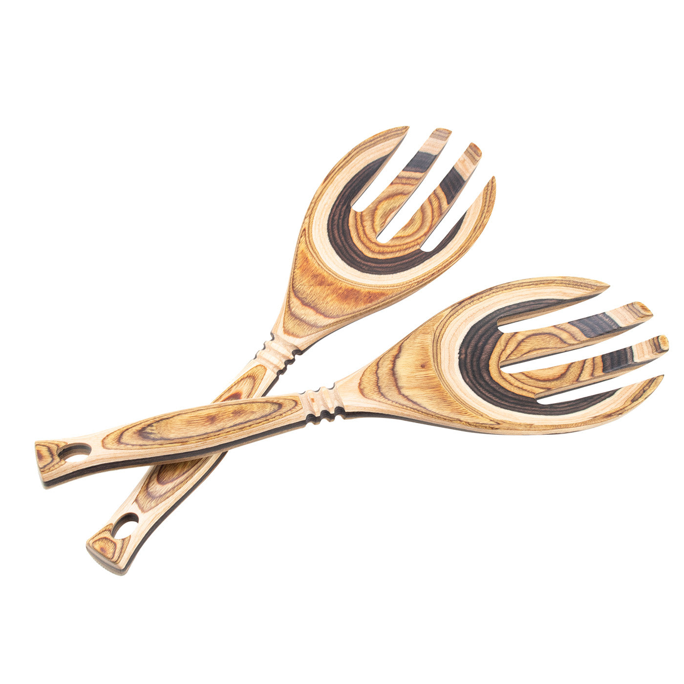 Island Bamboo Pakkawood 12-Inch Salad Claws, Natural