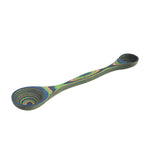 Island Bamboo 9-Inch Pakkawood Double Sided Measuring Spoon, Peacock