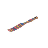 Island Bamboo Pakkawood 8-Inch Slim Spurtle, Rainbow
