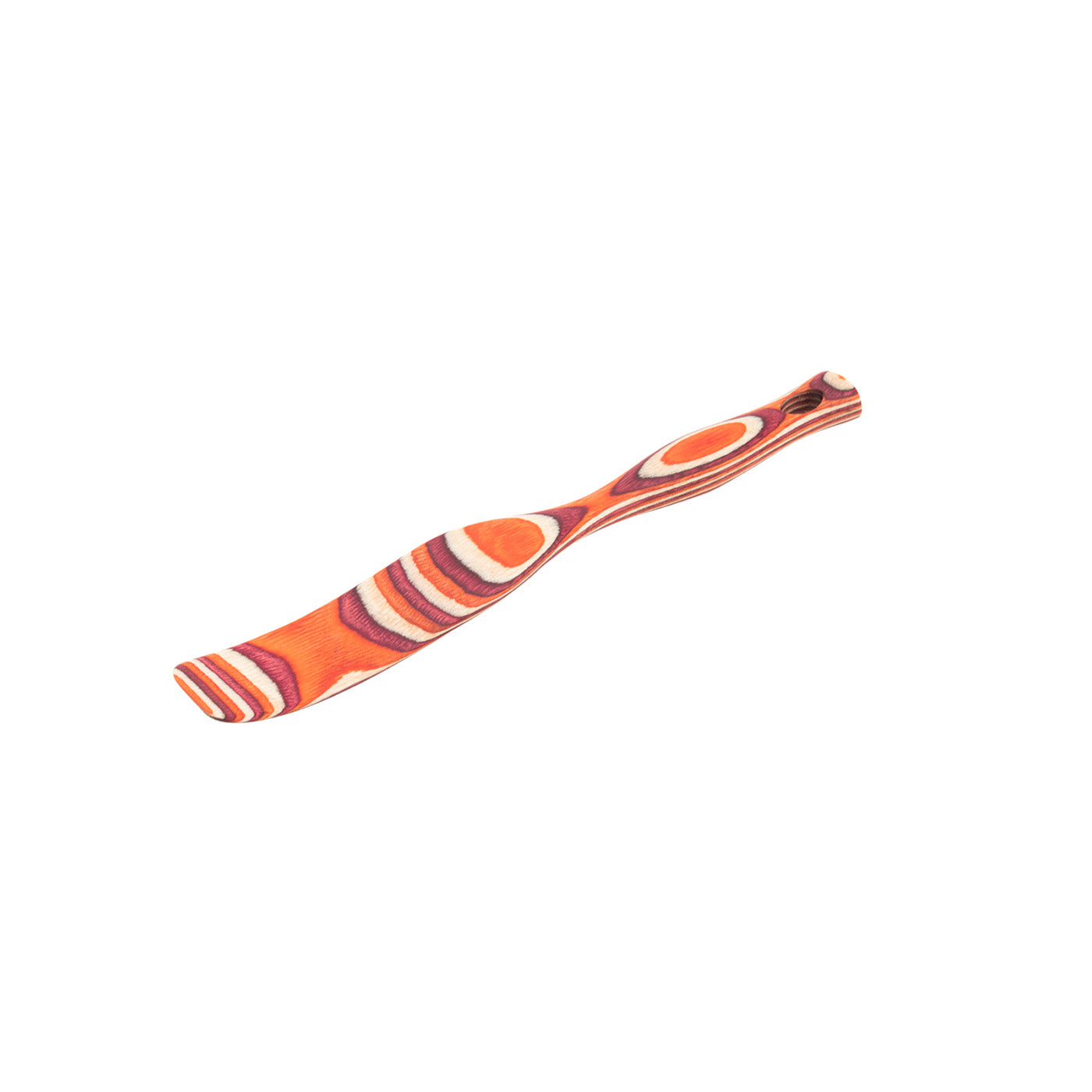 Island Bamboo Pakkawood 8-Inch Slim Spurtle, Red