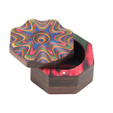 Island Bamboo Pakkawood Salt Cellar, Rainbow