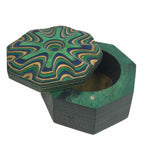 Island Bamboo Pakkawood Salt Cellar, Peacock