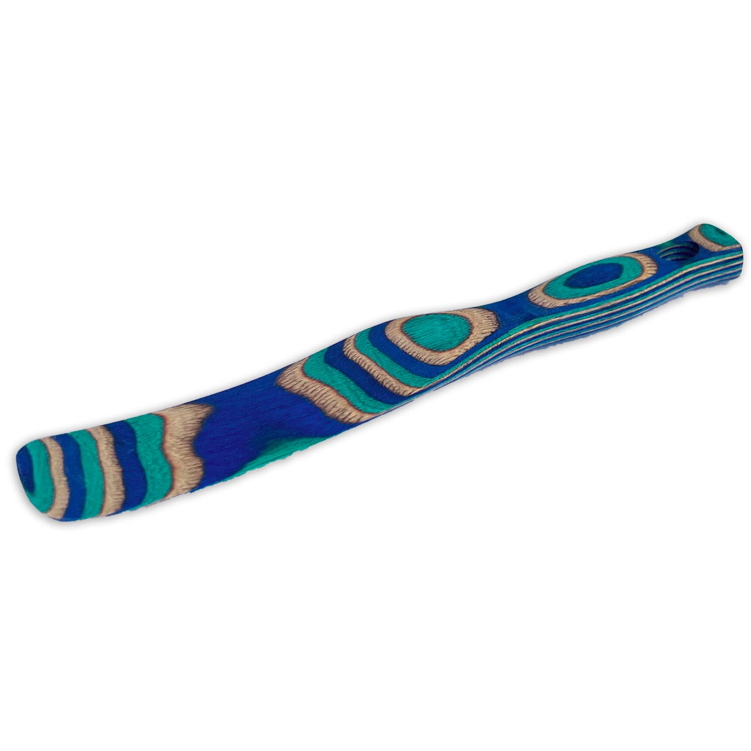 Island Bamboo Pakkawood 9-Inch Spurtle, Peacock