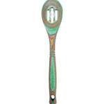 Island Bamboo Pakkawood 12-Inch Slotted Spoon, Mint
