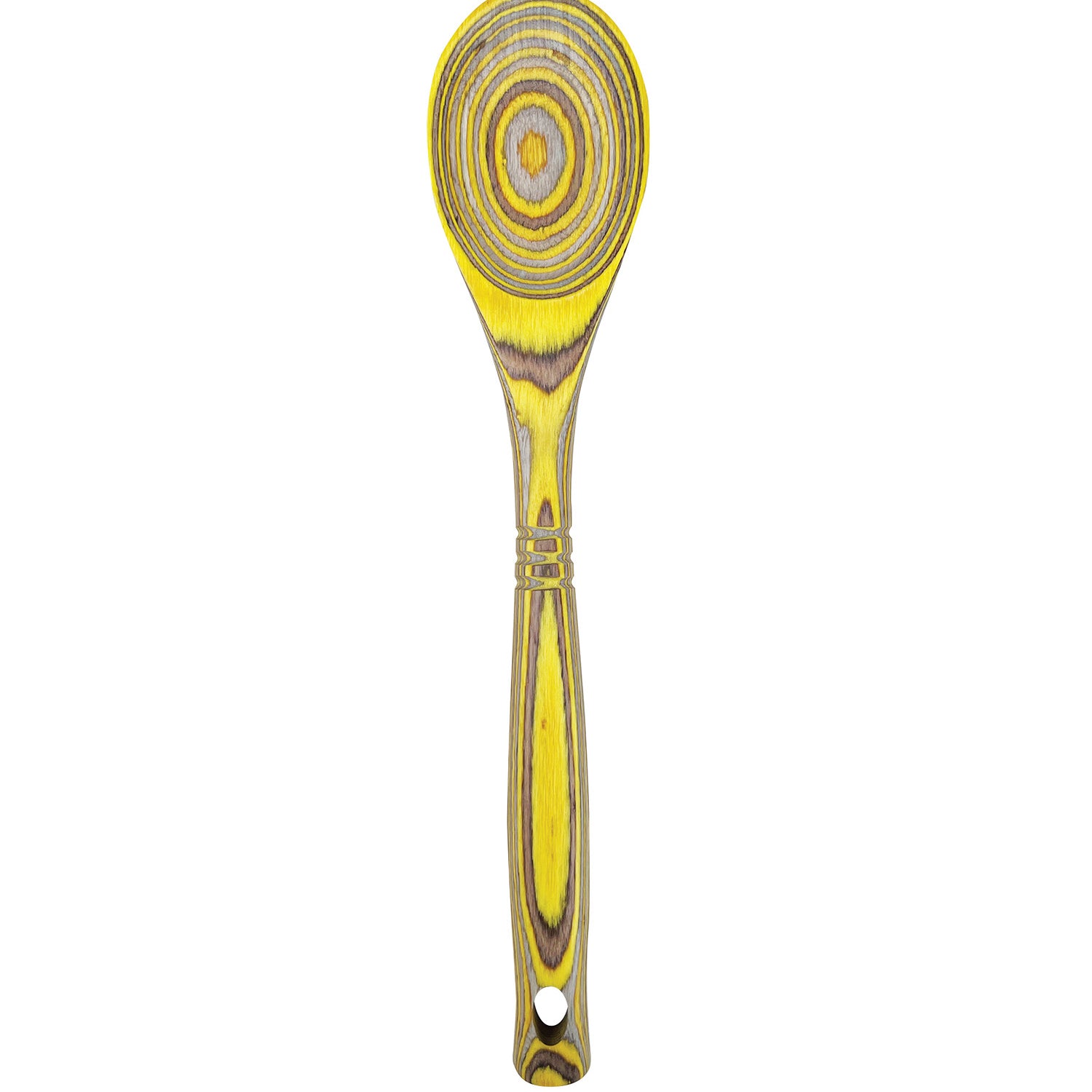 Island Bamboo Pakkawood 12-Inch Spoon, Lemon