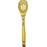 Island Bamboo Pakkawood 12-Inch Slotted Spoon, Lemon