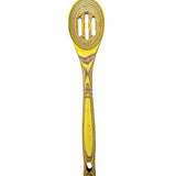 Island Bamboo Pakkawood 12-Inch Slotted Spoon, Lemon