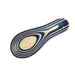 Island Bamboo 9 Inch Pakkawood Spoon Rest, Blue