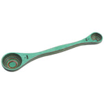 Island Bamboo 9-Inch Pakkawood Double Sided Measuring Spoon, Mint