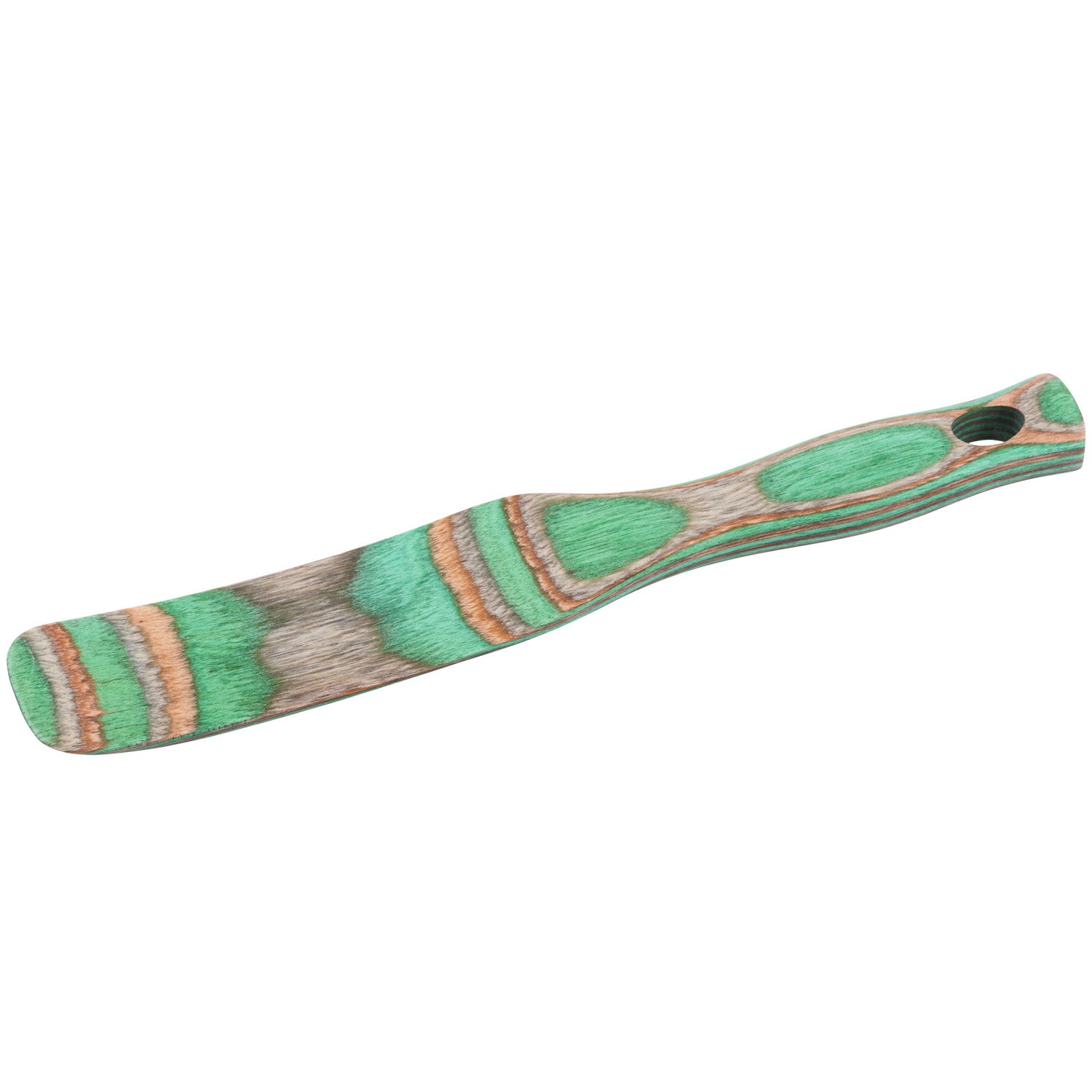 Island Bamboo Pakkawood 8-Inch Slim Spurtle, Mint