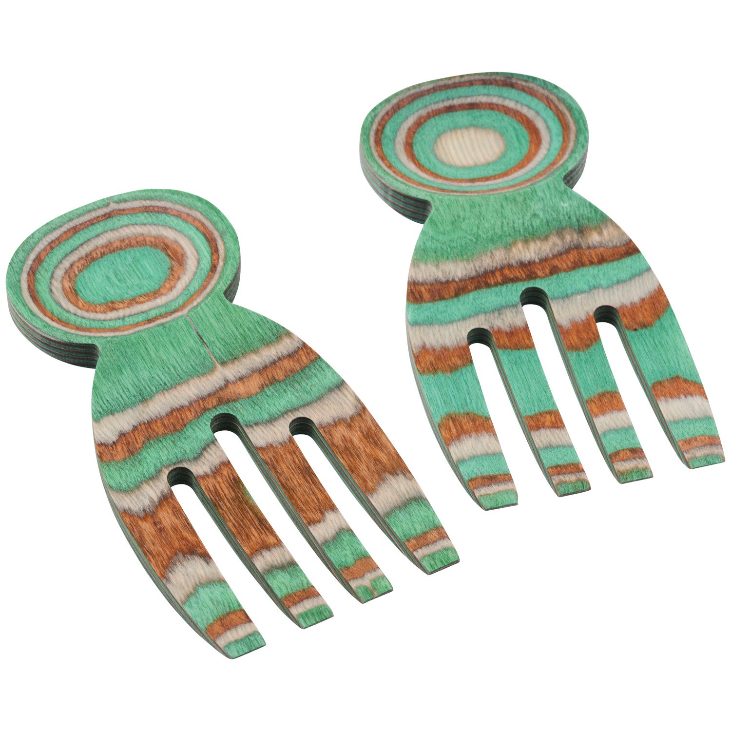 Island Bamboo Pakkawood Salad Hands, Mint
