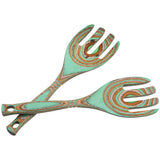 Island Bamboo Pakkawood 12-Inch Salad Claws, Mint