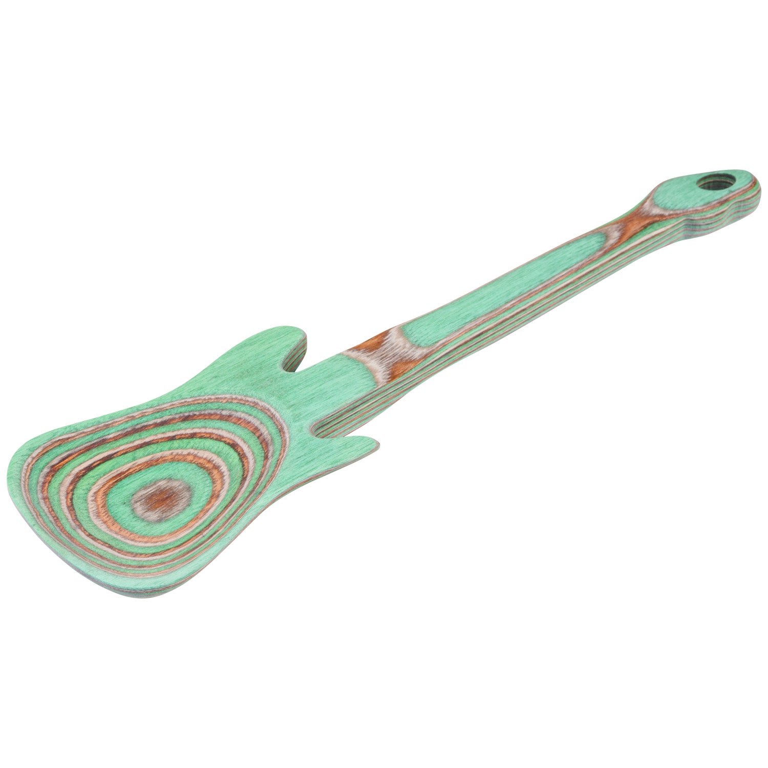 Island Bamboo Pakkawood 12-Inch Guitar Spoon, Mint
