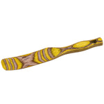 Island Bamboo Pakkawood 8-Inch Slim Spurtle, Lemon