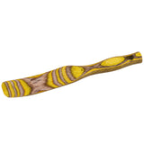 Island Bamboo Pakkawood 8-Inch Slim Spurtle, Lemon