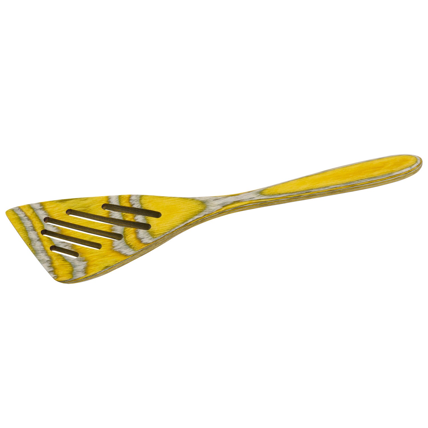 Island Bamboo 8-Inch Pakkawood Mini Slotted Spatula, Lemon