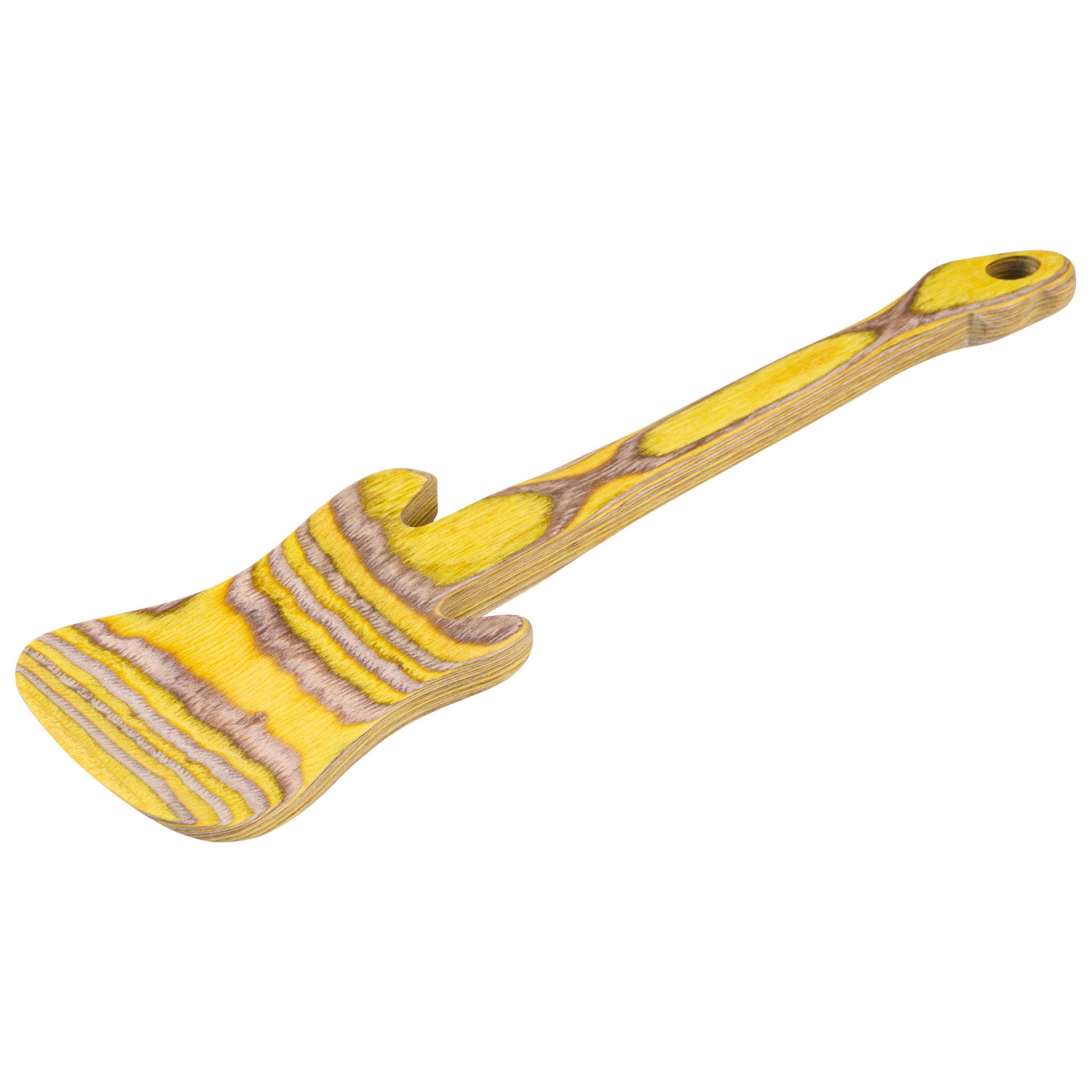 Island Bamboo Pakkawood 12-Inch Guitar Spatula, Lemon